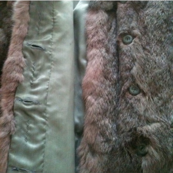 Long Gray Rabbit Fur Coat - Picture 6 of 13